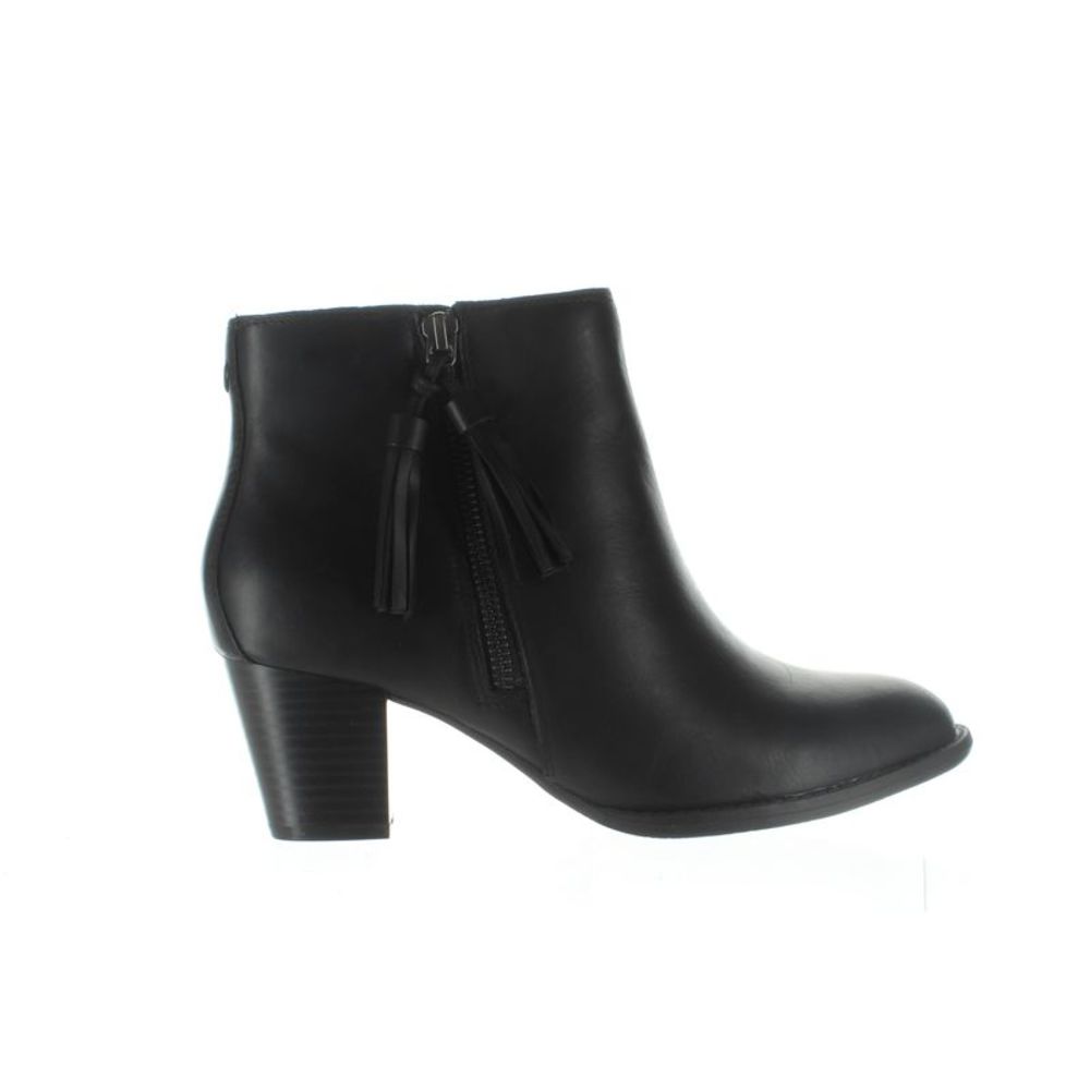 Vionic Womens Upright Madeline Black Leather Ankle Boots Size 10 Wide (C,D, W)